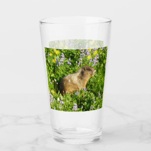 Copo De Pint Marmot no Monte Rainier Wildflower