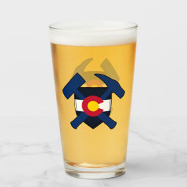 Copo De Pint Martelo Rock com Bandeira do Estado do Colorado