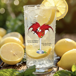 Copo De Pint Martini Fantasy Red Dragon