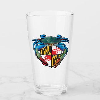 Copo De Pint Maryland Blue Crab Crest Glass