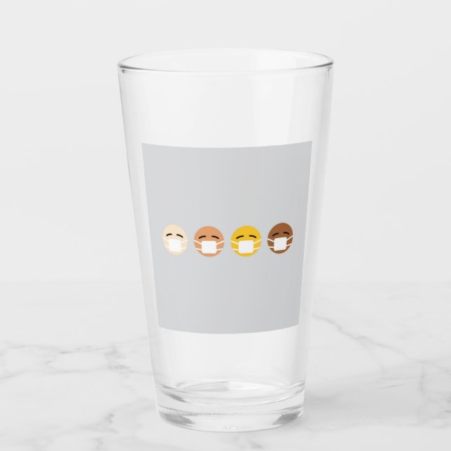 Copo De Pint Mask Emoji Faces Mask Up COVID (Frente)