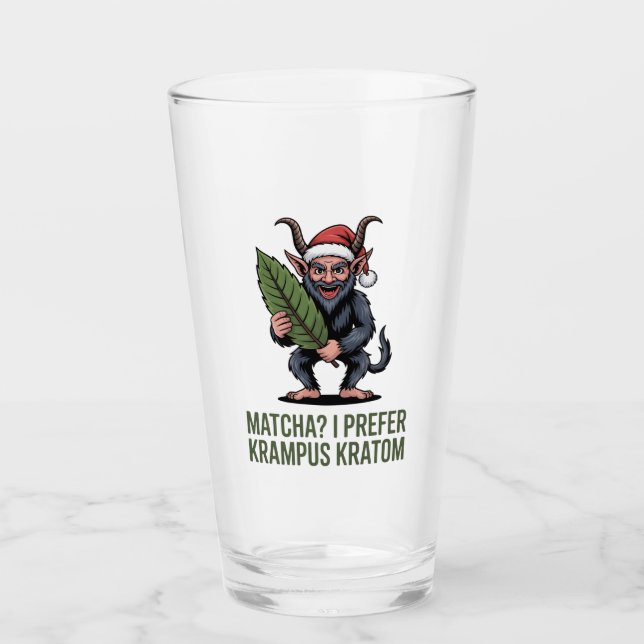 Copo De Pint Matcha? Eu Prefiro Krampus Kratom Natal Divertido  (Frente)
