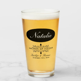 COPO DE PINT MATRON PERSONALIZADO DE VIDRO DE FESTA DE CASAMENT
