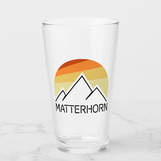 Copo De Pint Matterhorn Suiça Itália Retro (Frente)
