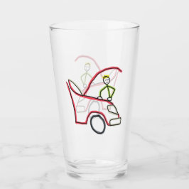 Copo De Pint Mecânico de Carros Stickman
