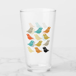 Copo De Pint Meio século Funky Abstrato Birds Modern