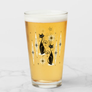 Copo De Pint Meio século Meow Retro Atomic Cats ©studioxtine