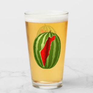 Copo De Pint Melancia Palestina - Fatia de Mapa