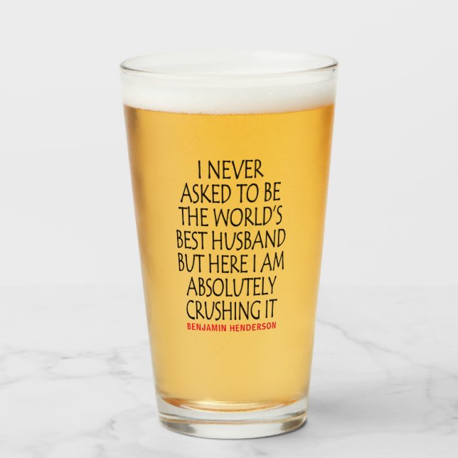 Copo De Pint Melhor Cota de Marido Personalizada (Frente (Preenchido))