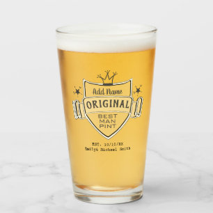 Copo De Pint MELHOR HOMEM - Padrinho de casamento personalizado
