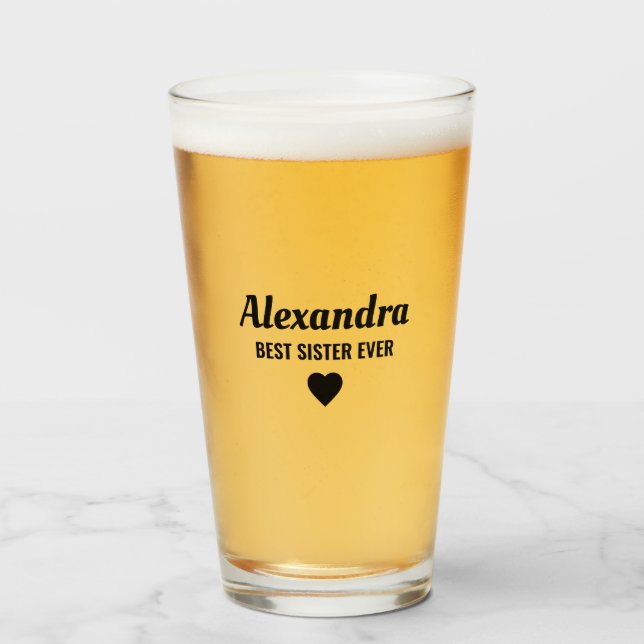 Copo De Pint Melhor Irmã (Frente (Preenchido))