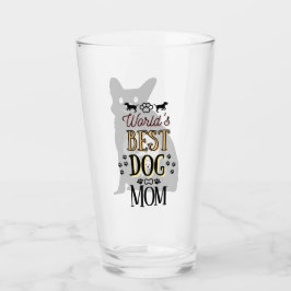 Copo De Pint Melhor Mãe de Cachorro do Mundo com foto de cão de