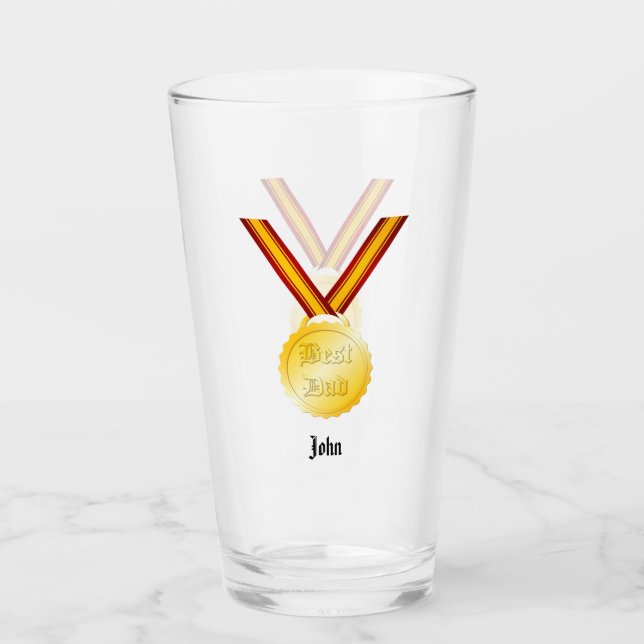 Copo De Pint Melhor Medalha do Pai Dia dos Pais (Frente)