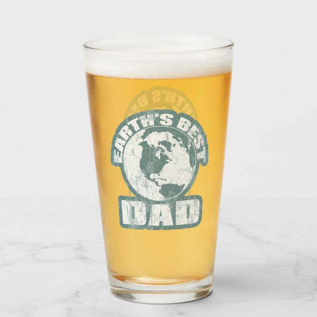 Copo De Pint Melhor Pai da Terra (Traseira (Preenchido))