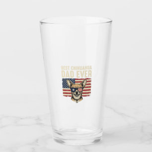 Copo De Pint Melhor Pai de Chihuahua de Sempre Desenho Patrióti