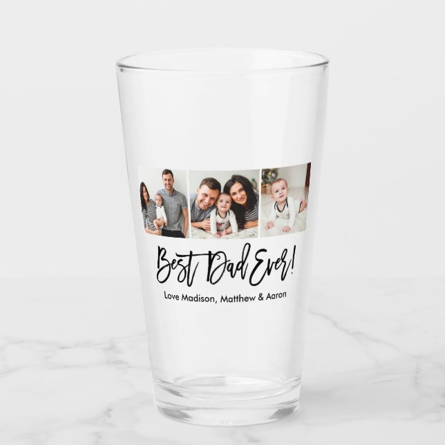 Copo De Pint Melhor Pai De Escoteiro De 3 Fotos  (Frente)