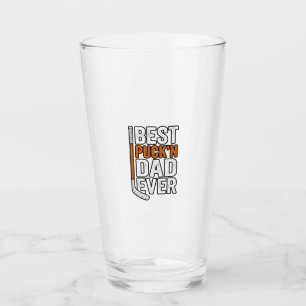 Copo De Pint Melhor Pai de Hockey Puck'n Pai de Sempre Vector D