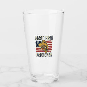 Copo De Pint Melhor Pai de Peixe de Sempre Camisa Vintage Peixe