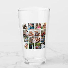 Copo De Pint Melhor Pai do Mundo 16 Colagem de Fotos Personaliz