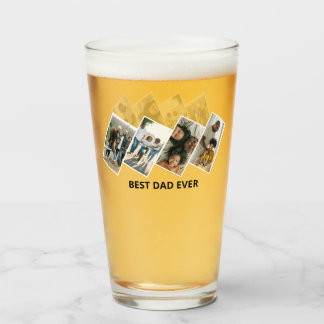 Copo De Pint Melhor pai do mundo colagem de fotos 