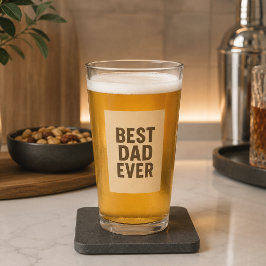 Copo De Pint Melhor Pai do Mundo ☕ | Presente significativo par
