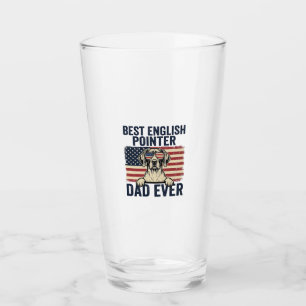 Copo De Pint Melhor Pai Pointer Inglês Patriótico de Sempre Cac