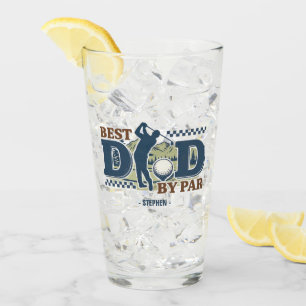 Copo De Pint Melhor Pai por Par - Design Silhueta Pai de Golfe