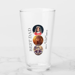 Copo De Pint Melhor Papai Dia dos Pais 3 Colagem de Fotos