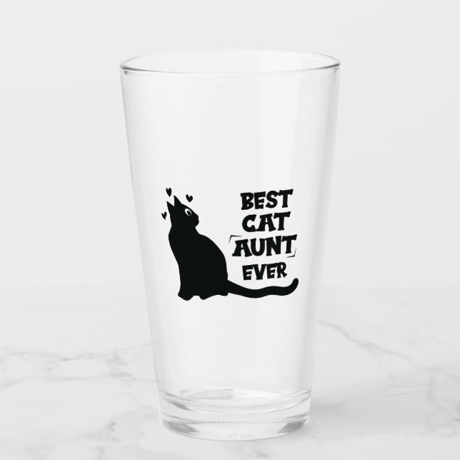 Copo De Pint Melhor Tia De Gato De Sempre (Frente)