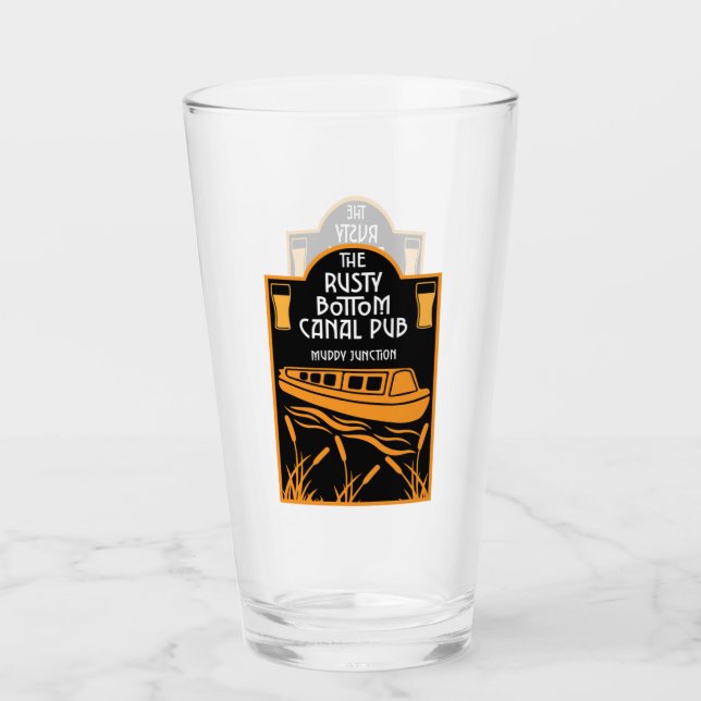Copo De Pint Melhores Pubs Narrowboat (Frente)