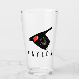 Copo De Pint Melro Vermelho-Voado personalizado em vôo