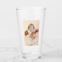 Menina bonita com boneca (Arte infantil)
