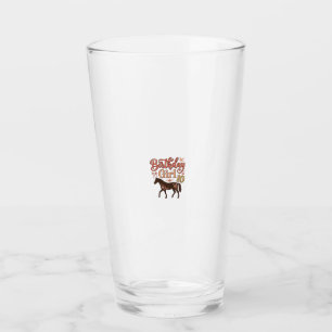 Copo De Pint Menina de Aniversário 10 Cavalo Floral Desenho Vet