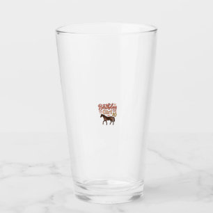 Copo De Pint Menina de Aniversário 10 Cavalo Floral Desenho Vet