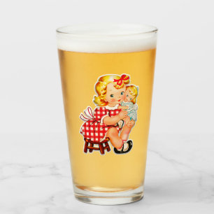 Copo De Pint Menina retrô boneca vintage criança