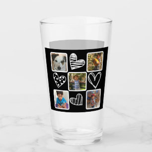 Copo De Pint Mensagem Pessoal de Colagem de Fotos de Corações d