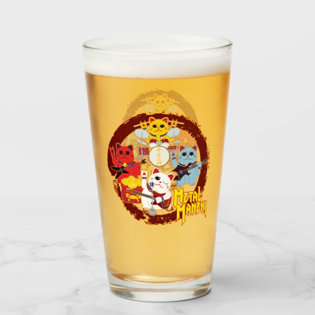 Copo De Pint Metal Maneki (Traseira (Preenchido))