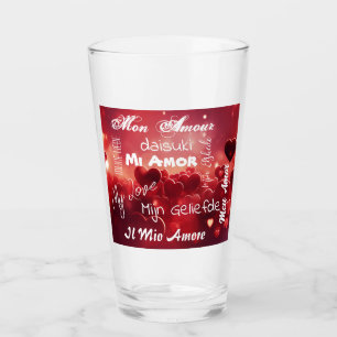 Copo De Pint "Meu Amor" em diferentes idiomas