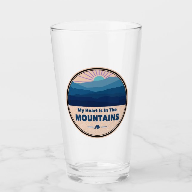 Copo De Pint Meu Coração Está Nas Montanhas (Frente)