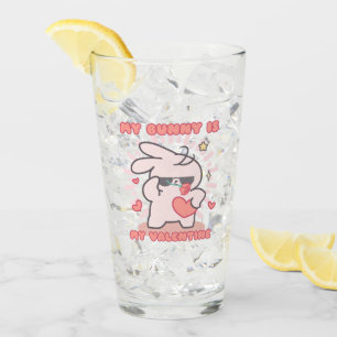 Copo De Pint Meu Namorados Coelho - Óculos Adoráveis e Coelhinh