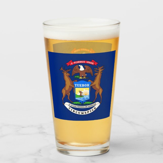 Copo De Pint Michigan (Frente (Preenchido))