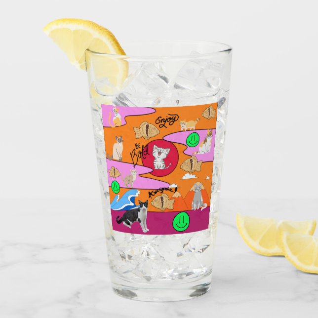 Copo De Pint Mikitiez meow feira de gatos de verão (Gelo frontal)