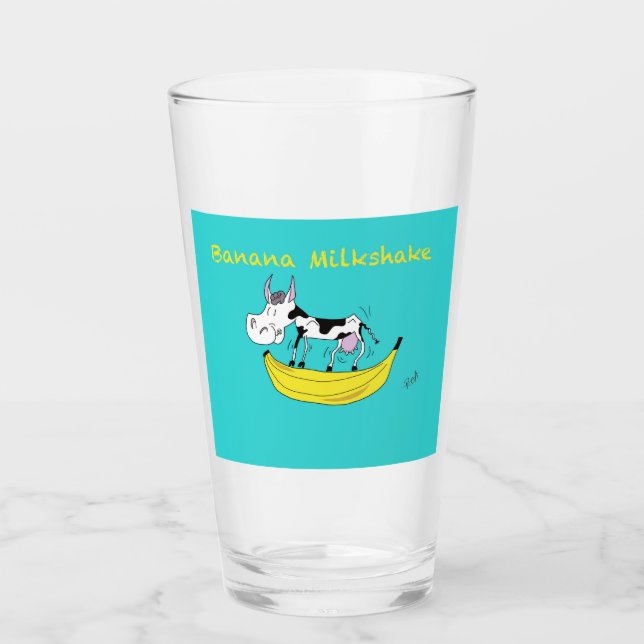 Copo De Pint Milkshake - Vaca - Banana Milkshake (Frente)