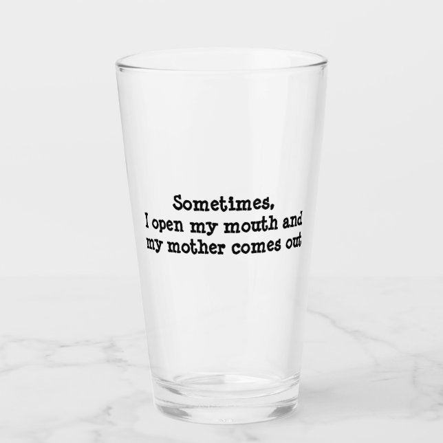 Copo De Pint Minha mãe sai de vidro (Frente)