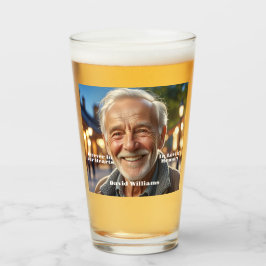 Copo De Pint Minimalista 1 Foto Especial Celebração da Vida