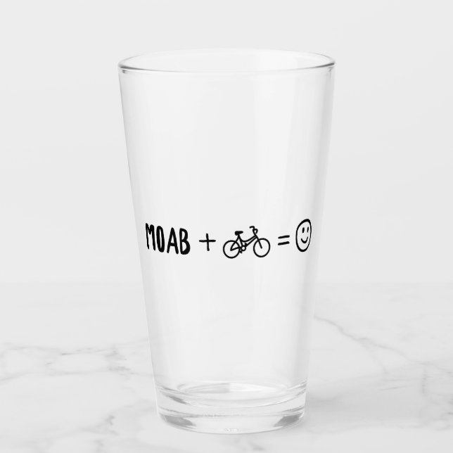 Copo De Pint Moab Utah Mais Bicicletas Te Faz Feliz (Frente)