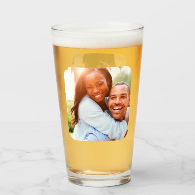 Copo De Pint Modelo de Vidro de Cerveja Arredondada Dupla (Frente (Preenchido))