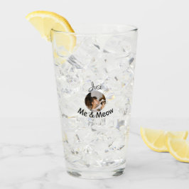 Copo De Pint Modelo personalizado de foto "just me and meow" -