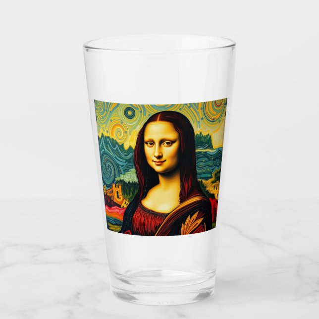 Copo De Pint Mona Van Gogh, estilo Whimsso, Lisa Glass (Frente)
