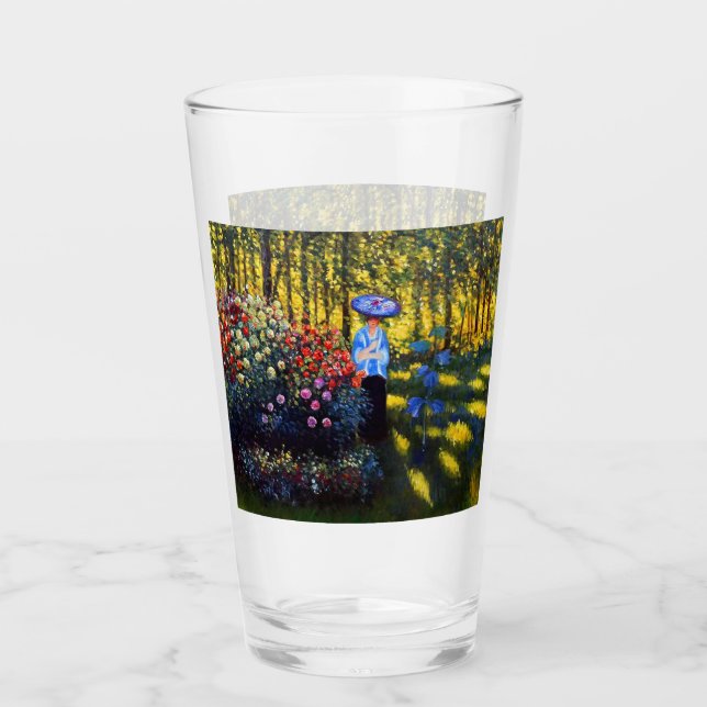 Copo De Pint Monet Woman com Parasol no Jardim (Frente)